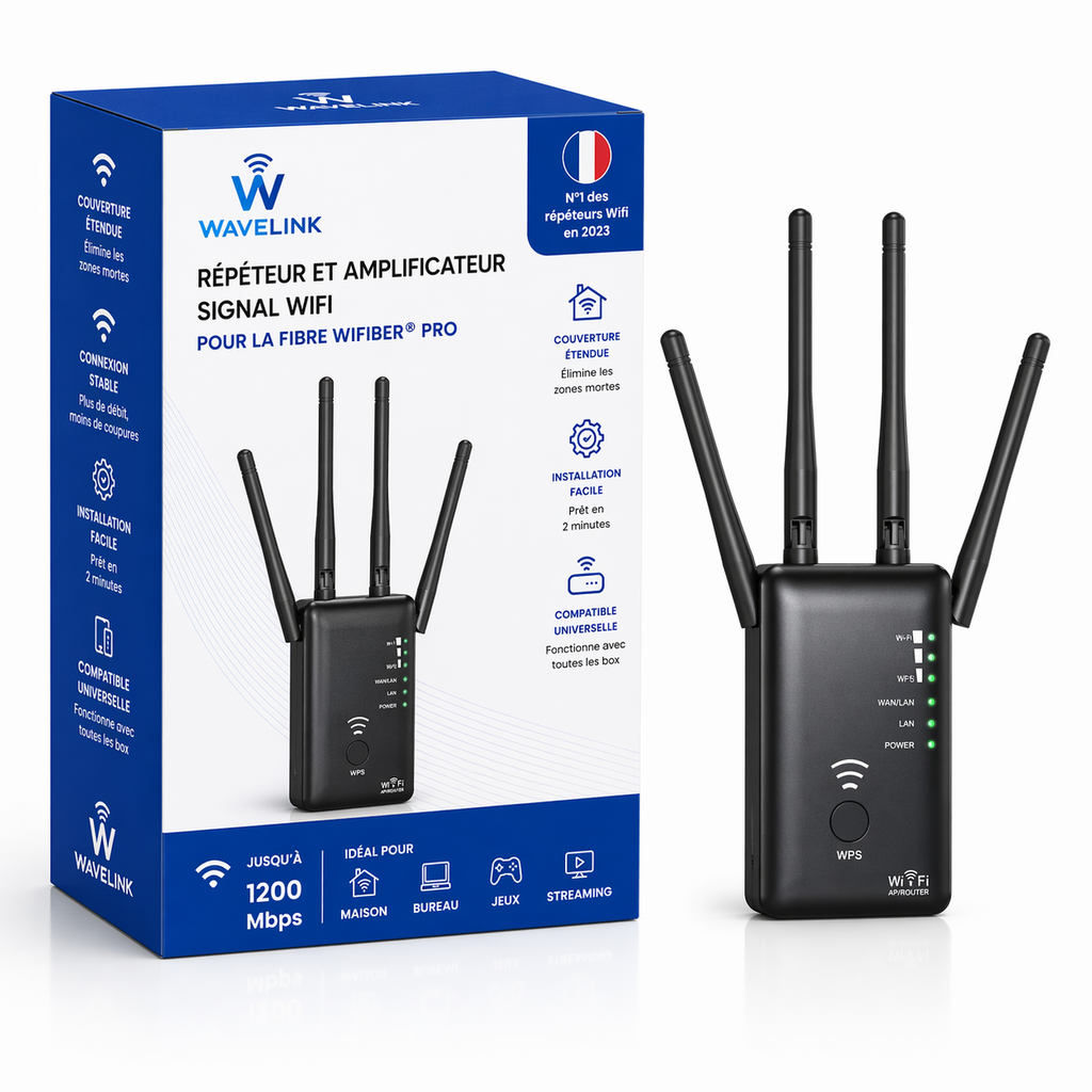 Répéteur et Amplificateur Signal Wifi pour la Fibre WiFiber® Pro